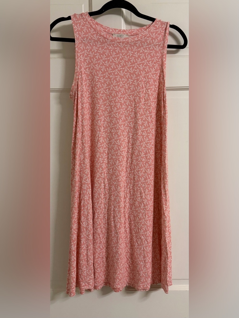 LOFT Coral Pink Patterned Maxi dress